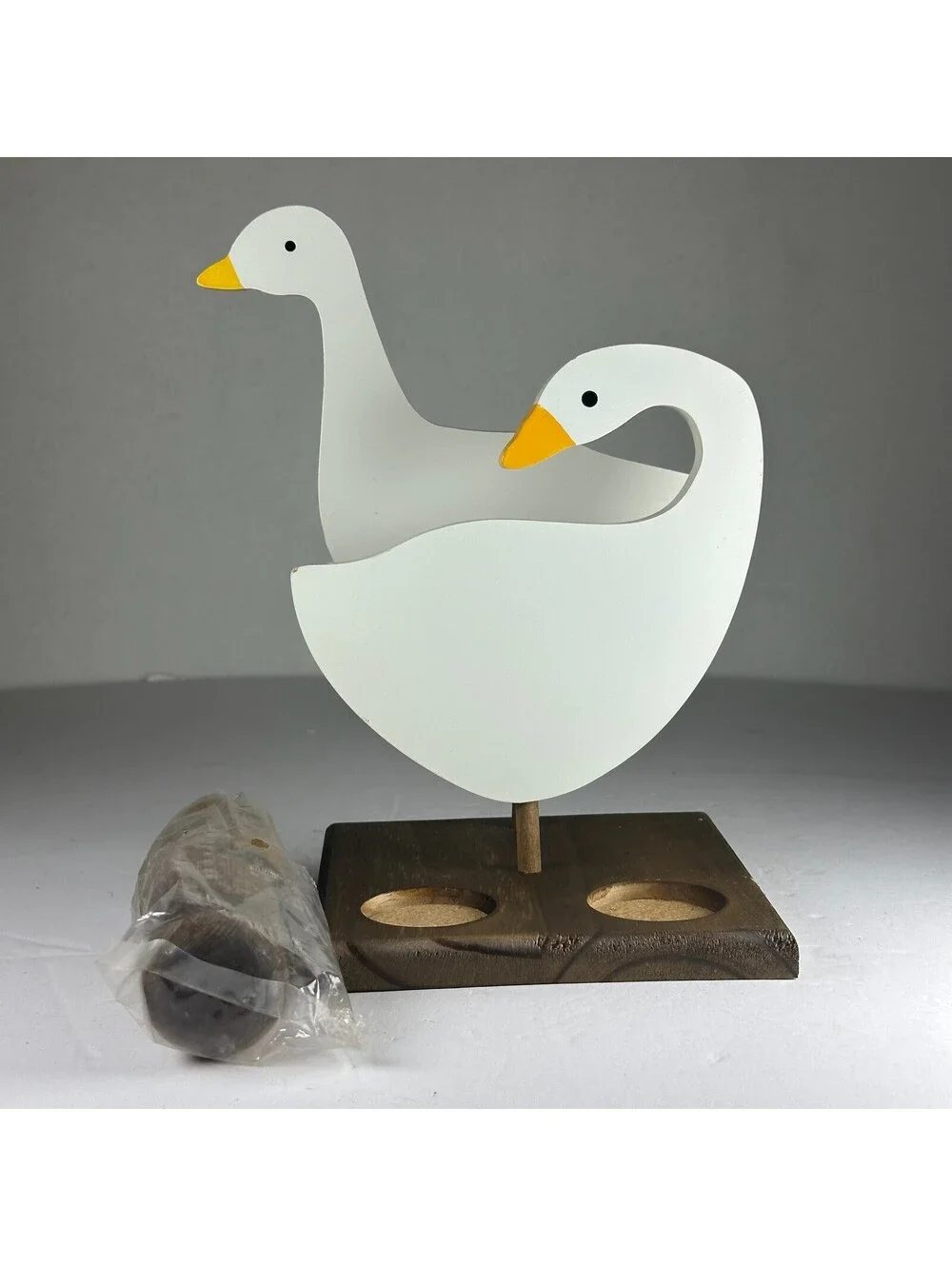 Vintage House of Lloyd Country Geese Napkin Holder Wood Decor S-12